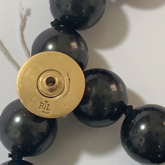 Ralph Lauren Large Black Pearl Necklace - Picture 7 of 7